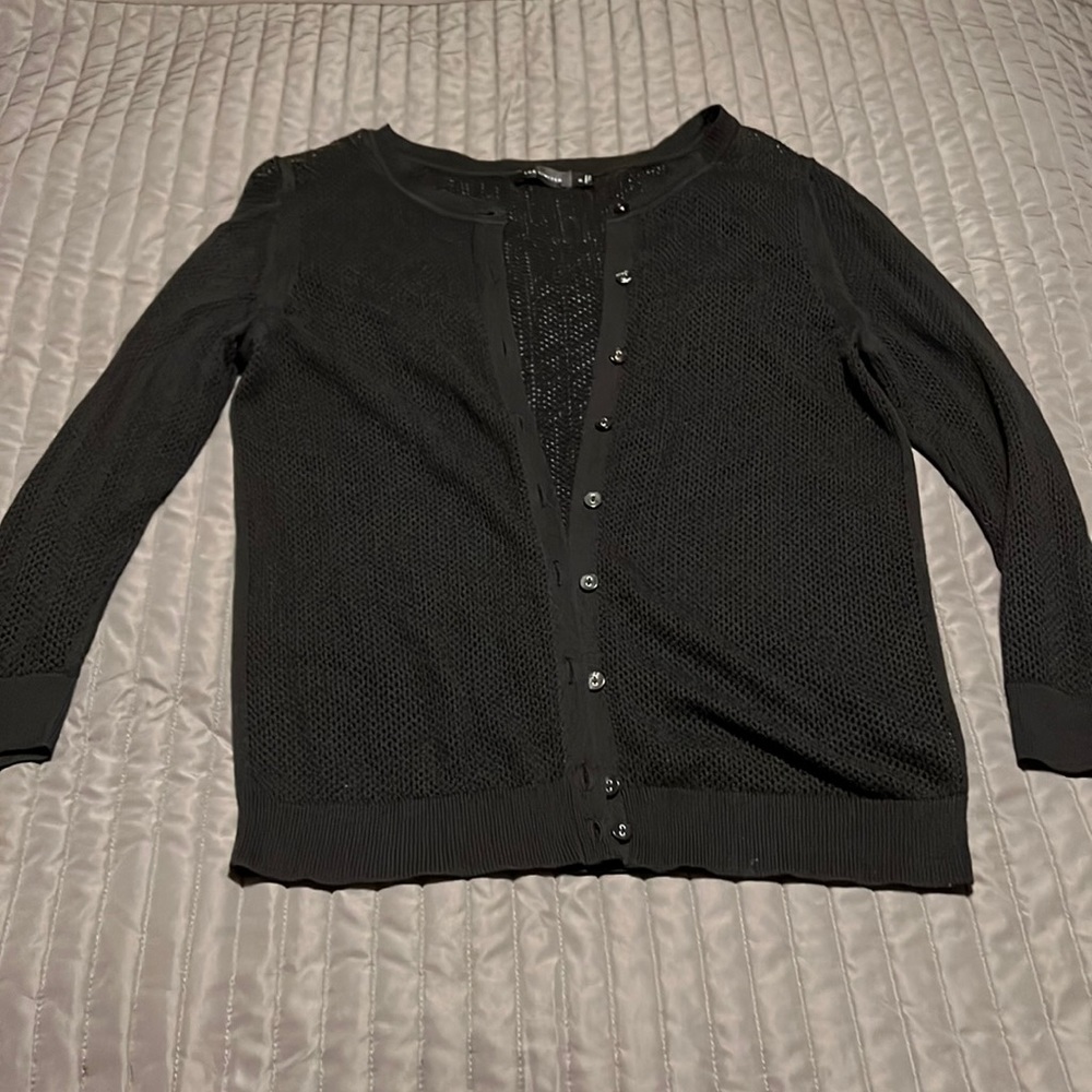 The limited black cardigan, size medium
